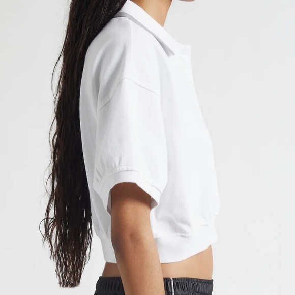 Alexander Wang Cinched Crop Cotton Polo - Picture 2 of 11